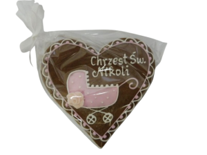 Chrzest Święty - serce 10 cm