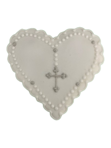 Serce  4"I Komunia Święta" 10 cm